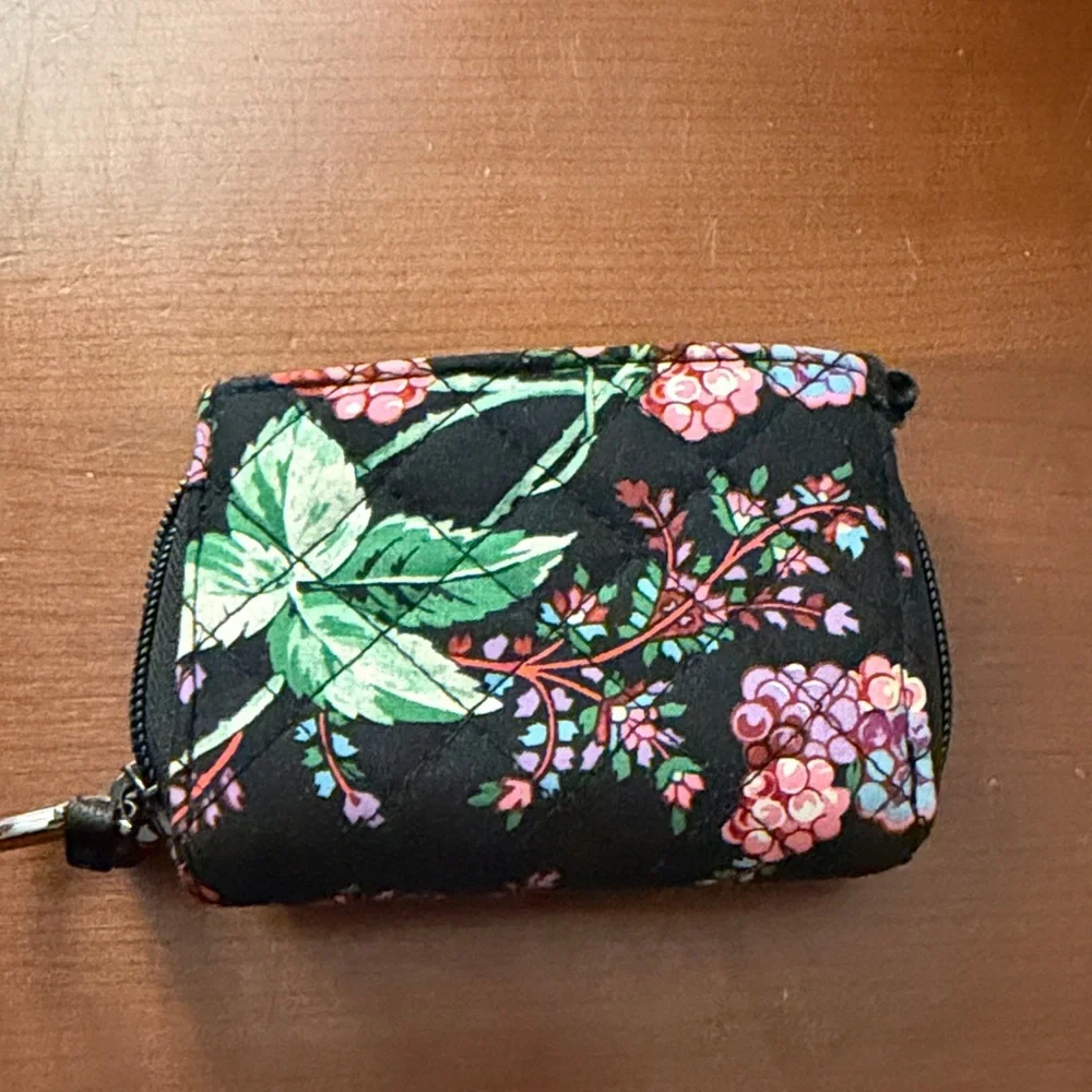 Vera Bradley Black and Pink Floral Wallet - Picture 6 of 6